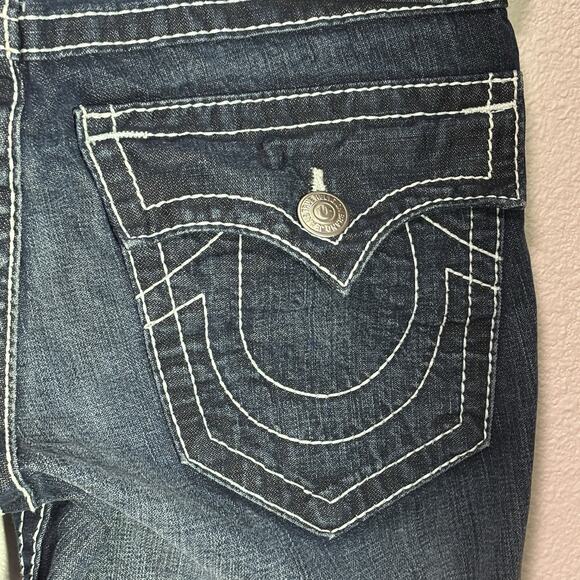 Vintage True Religion Ricky Big T Unisex Jeans 34 Dark Wash Y2K Denim World Tour - Picture 8 of 11
